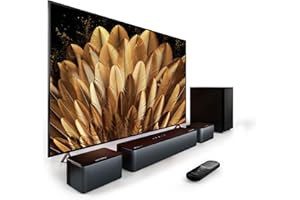 ULTIMEA Soundbar 5.1, Compatibile con Dolby Atmos, con Surround 5.1 Wireless Subwoofer, Regolabili Surround e Bassi, 410W Home Theater Soundbar TV, Sound Bar Televisore con HDMI-eARC, Poseidon D60