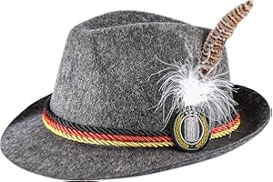 COSAVOROCK Sombrero Tirolés Oktoberfest Bávaro con Pluma