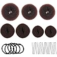 Chignon a Ciambella, Creatore per Pane Ciambella, Chignon a Ciambella Magic Hair, per Capelli per Bambine e Donne 5 Elastici 