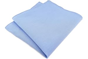 TigerTie - Fazzoletto da taschino di alta qualità, 100% cotone, tinta unita, 26 x 26 cm