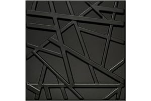 Deccart - 3D Wandpaneele 50x50 cm - Paneele Wand Wall Panels Deko Wandverkleidung Innen Panel Deckenverkleidung Decke Deckenpaneele Platten Styropor EPS-Polystyrol Line 2 m², 8 Stück,Schwarz
