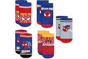 Pusuanzi Chaussette Spiderman Enfant 5 Paires 24-36 Chaussettes Enfant Garcon pour 3 à 12 ans