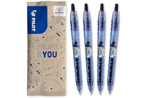 PILOT - Flowpack 4uds B2P GEL 0,7 - Bolígrafo Roller tinta de gel - Medio - Negro - Begreen - Fabricado a partir de plástico reciclado