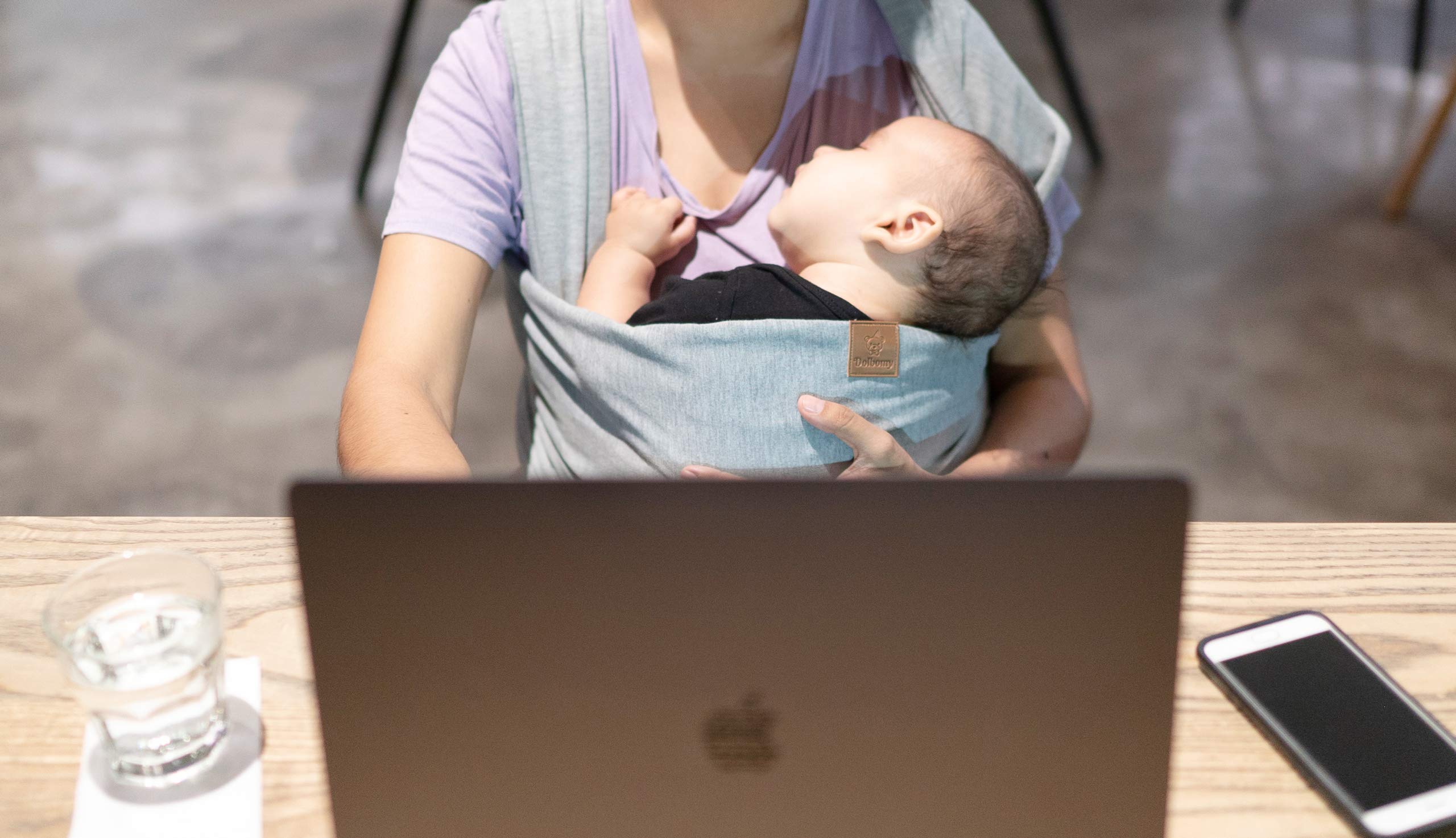 Echarpe De Portage Bebe Dolbomy Offert Manuel En Francais Et Sac De Rangement Echarpe Coton Elastique Jusqu A 15 Kg