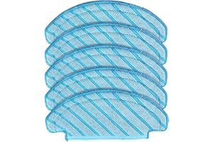 FUIPVGI 5 Pezzi Panni Microfibra Panni Mocio per Pulizia Mop Panno Pulizia Pastiglie di Salviette per Pulizia per Ecovacs Deebot N8/N8 PRO per Ecovacs DEEBOT T8, T8+, T8 AIVI, T8, Panni di Ricambio
