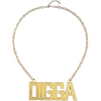 Collana Gold Finta Spessa Da Rapper | Costume Carnevale Gangster | Accessorio Anni 80/90 | Larghezza 3 Cm - Foto 5