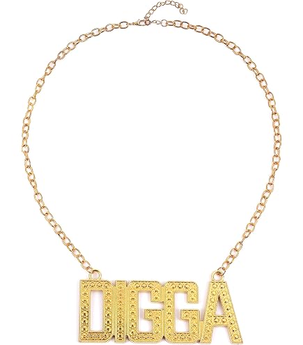 FCQLFYF Colliers Et Bague Hip Hop,Chaîne Plaqué Or avec Pendentif,Dollar Sign Hip Hop Chaîne,Bague Dollar,Rapper pour Unisexe Party Carnaval, Zinc, Strass, Zinc, Strass
