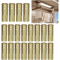 SKIR'CO Messing Invalankers M12 X 38 Mm – 6 Stuks, Voor Beton En Metselwerk, Met Binnendraad Voor Metrische Bouten