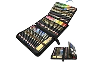 RAAM REFINED Lapices Colores Profesional, 96pcs de Dibujo Artístico para Boceto, Carboncillo y Grafito & Arte, regalo para Artistas, Estudiantes, Niños y Adultos