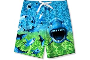 Fanient Boys 3D Printed Funny Swim Trunks Quick Dry Beachwear Sports Running Swim Board Shorts
