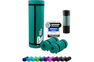 REFIT FITNESS REFIT Premium NBR Fitnessmatte Yogamatte 190 x 60 x 1,5 cm - wahlweise mit Yoga Pad 25 x 61 x 1,5 cm - Fitness Pads Knie Kniekissen - mit Tragegurt und Tragetasche - Phtalatfreie Matte