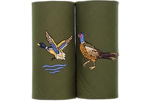 MANDITTIONS Boxed Set of Embroidered Cotton Country Themed Handkerchiefs