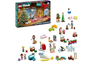 LEGO Friends Le Calendrier de l'Avent 2024 - Compte à Rebours Avant Noël pour Enfants - Jeu des Émotions avec 5 Personnages et 3 Animaux - Cadeau Festif pour Filles et Garçons de 6 Ans et Plus 42637