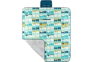 BOARD MASTERS Volkswagen Picnic Blanket Rug - Official VW Foldable Water Resistant Beach Mat with Handle - 135cm x 120cm