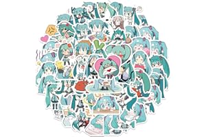 TACOMEXI 65Pcs Hatsune_Miku Stickers for Water Bottles Tumbler Luggage Skateboard Bumper Scrapbook Mug, Sticker Gift for Kids Teens Adults
