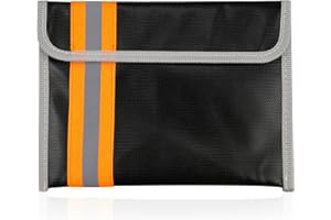 Zfseyuh Porta Documenti Impermeabile Nero Borsa Ignifuga e Impermeabile Portadocumenti Moto e Barca per Documenti Viaggio Passaporto Denaro Oggetti di Valoree