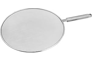 Fackelmann Spritzschutz VIA MONTENAPOLEONE, geeignet für Pfannen bis Ø 28 cm (Farbe: Silber), Menge: 1 Stück