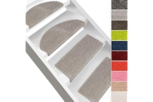 casa pura Stufenmatte Dynasty Velours | Halbrund oder eckig | In 7 Farben (Stufenmatte rechteckig 15 Stück, Silbergrau)