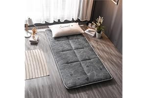 hxoity Colchón Japonés para El Suelo Colchón Japonés Futón Esterilla Tatami para Dormir Grueso Plegable Esterilla Tatami Enrollable Colchones para Invitados Colchón Individual para El Suelo