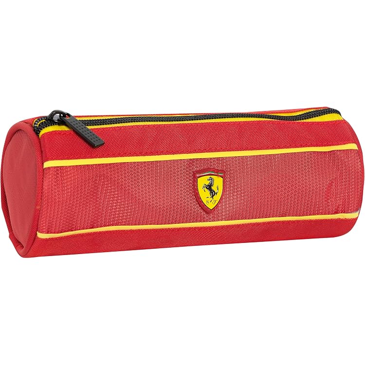 Ferrari Federmäppchen Für Die Schule – 3 Fächer, Inkl. Vollständigem Schreibset Mit Stiften, Lineal, Schere & Mehr