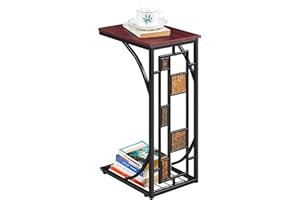 ‎YAHEETECH Yaheetech Beistelltisch Couchtisch stabil Nachttisch mit praktischem Fach zur Ablage von Zeitungen Bücher Magazine vielseitig einsetzbar
