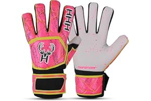 HHH Football Goalkeeper Gloves For Boys, Kids Youth Adult Soccer Goalie Gloves with 4mm Latex Finger Spine Protection Super Grip Palm Goalkeeping Gloves