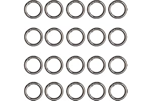XCSJ 20pcs Moschettone Rotondo In Nero 20mm Moschettone Tondo Rotondi Con Moschettone a Scatto Gancio Fibbia Portachiavi-O Anello Moschettone Per Portachiavi, Borsa, Gioielleria, Fai Da Te (20mm)