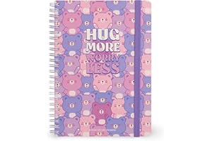 Legami - Quaderno Spiralato a Righe 7 mm, Teddy Bear, Formato A5, Large, in Carta FSC Certificata, Contiene 1 Foglio di Adesivi, 160 Pagine, Chiusura con Elastico, 15 x 21 cm