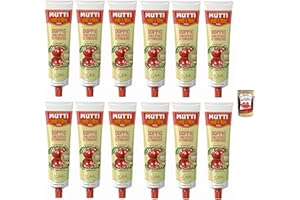 ITALIAN GOURMET E.R. Mutti Doppio Concentrato di Pomodoro, concentrado de tomate doble, 100% tomate italiano, tubo de 130 g + lata italiana gourmet Polpa di Pomodoro de 400 g
