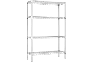 StoreRack Wire Shelving Unit, Durable, Chrome Shelving Unit, Standing Shelf Units For Storage, Metal Shelves, Stainless Steel Shelving for Kitchen, Pantry, Freestanding Adjustable Chrome Storage Rack
