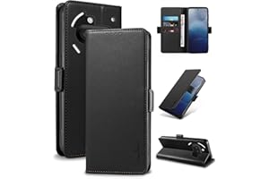 Yunubeyii Handyhülle für Nothing Phone 3a - [RFID Blocker] Hülle Luxus PU Leder Kartenhülle Magnetverschluss Klapphülle mit Ständer,Stoßsicher Schutzhülle,Schwarz