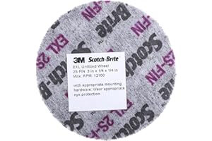 3M Scotch-Brite EXL Unitized Rad, Siliziumkarbid, 12100 U/min, 7,6 cm Durchmesser, 1/4 Zoll Dorn 2S feine Körnung (1 Stück)