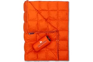 Get Out Gear Manta de Camping de plumón, Ligera, Plegable, 650 Relleno, compacta, Impermeable y cálida, para Camping, Senderismo, Viajes, Hamaca