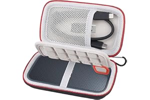 Lacdo Custodia Hard Disk Esterno per Portable SSD SDSSDE61 SDSSDE60 500GB 1TB 2TB 4TB USB-C EVA Stato Solido Esterne Custodia Rigida Antiurto Impermeabile Protettiva Borsa, Nero