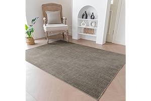 Evitany Washable Carpet With Low Pile Rugs Non-Slip Soft Nursery Rug Cool Rugs for Dining Room Bedroom Conservatory Hallway Runners,Taupe,80x150 cm
