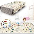 Tapis De Jeu Bébé Double Face Rrlihjgu - 180x100 Cm, épais, Pliable, Imperméable, Non Toxique, Pour Intérieur/extérieur
