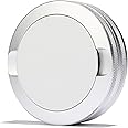 ZUMIQ SNUS Tin with 2 Compartments, Design Rim for Extra Grip, 4 Colours (Dark Green, Black, Grey, Silver) - Practical and Stylish SNUS Storage for On the Go (Silver)