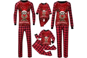GENERIC Weihnachts Pyjama Familie Set, Christmas Pyjama Weihnachtspyjama Familie Outfit Matching Pyjamas Couples Schlafanzug für Damen Herren Kinder Weihnachten Bedruckte Nachtwäsche