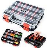 Screw Organizer: DEKO Compartment Box with 34 Compartments, Storage Box for Screws, Nails and Small Parts