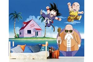 Oedim Fotomural Vinilo Adhesivo Dragon Ball Classic Conjunto de Personajes, Producto Oficial, Vinilo Adhesivo Decorativo para Habitaciones, decoración para Paredes, DBC