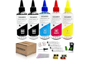 COCADEEX Lot de 5 bouteilles d'encre compatibles avec Canon PG-560XL CL-561XL pour imprimantes Pixma TS5350 TS7450 TS5351 TS5352 TS5353 TS7451