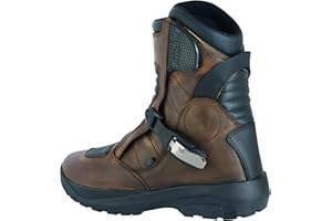RAXID Motorbike Storm Adventure Waterproof Motorcycle Boots Touring 100% Real Leather (UK-8/US-9/EU-42)