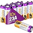 23A X 12v battery Alkaline Batteries Pack of 10 (also known as 23A / 23AE / MN21) batteries 1.5V by GP Batteries Type 23AX 12V Cell Size Extra Alkaline