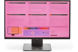 Crossbow Education 24-Inch Widescreen Monitor Overlay - Dyslexia and Visual Stress Friendly (Magenta)