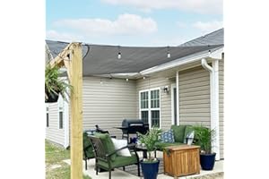 SUNNY GUARD Toldo Vela de Sombra Rectangular 2x4m HDPE Transpirable protección UV para Patio,Jardín, Exteriores, Terraza, Color Gris Antracita