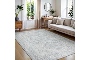 BEIMO Rugs for Living Room - Area Rugs Machine Washable, 150x210cm Vintage Rugs with Non Slip Backing, Low Pile Rugs, for Living Room, Bedroom, Kids Room
