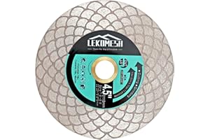 Discos Diamante 115MM para Porcelanico - Doble Cara Disco de Corte y Rectificado Diamante Ultrafino LEKOMESH para Cortar Esmerilar Cerámica Azulejos Mármol Granito Piedra Artificial,Ventilador