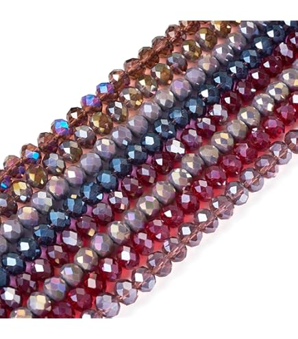 FAMLEAF 70 Perline Rotonde In Vetro Cristallo, 10 - Foto 10