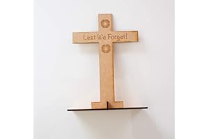 influent-uk Lest we forget - Wooden Cross for Remembrance day or Armistice day
