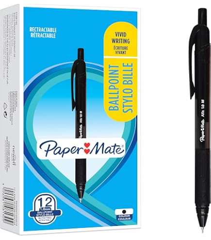 Paper Mate Replay Kugelschreiber Mit Radierer - 3er Set In Blau & Rot, Mittlere Schreibstärke